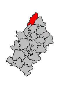 Кантон на карте департамента Аверон