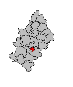 Кантон на карте департамента Аверон