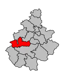 Кантон на карте департамента Аверон