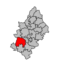 Кантон на карте департамента Аверон