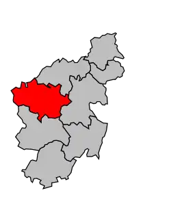 Кантон на карте департамента Аверон