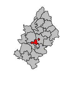 Кантон на карте департамента Аверон