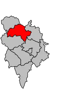 Кантон на карте департамента Канталь