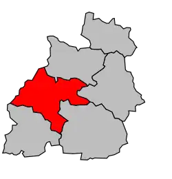 Кантон на карте департамента Канталь