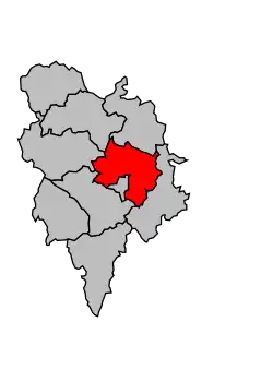 Кантон на карте департамента Канталь