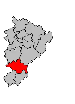 Кантон на карте департамента Шаранта