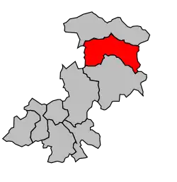 Кантон на карте департамента Шер