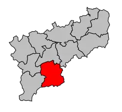 Кантон на карте департамента Шер