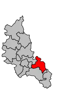 Кантон на карте департамента Коррез