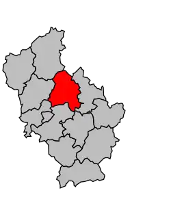 Кантон на карте департамента Коррез