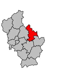 Кантон на карте департамента Коррез