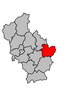 Кантон на карте департамента Коррез