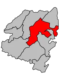 Кантон на карте департамента Южная Корсика