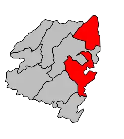 Кантон на карте департамента Южная Корсика