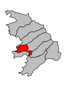 Кантон на карте департамента Южная Корсика