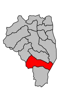 Кантон на карте департамента Верхняя Корсика