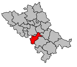 Кантон на карте департамента Верхняя Гаронна