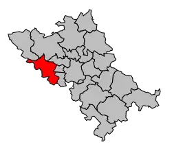 Кантон на карте департамента Верхняя Гаронна