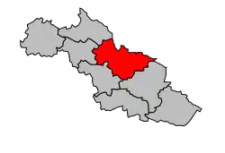 Кантон на карте департамента Жер