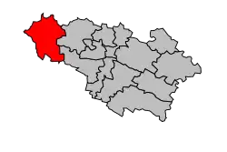 Кантон на карте департамента Жер