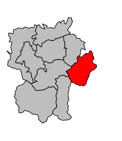 Кантон на карте департамента Верхние Пиренеи