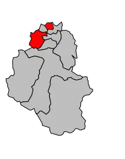 Кантон на карте департамента Верхние Пиренеи