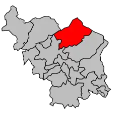 Кантон на карте департамента Верхняя Сона