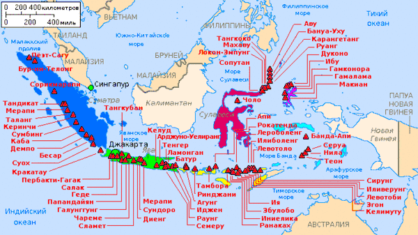 Список вулканов Индонезии 27 января 2017