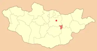 Говь-Сумбэр на карте