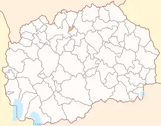 Расположение общины на карте Северной Македонии