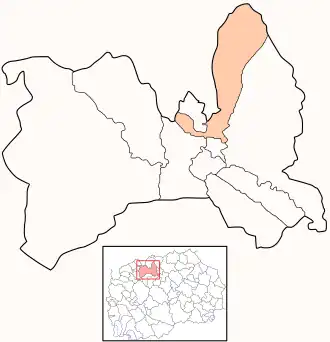 Расположение общины на карте Северной Македонии