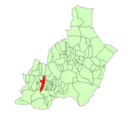 Расположение муниципалитета Канхаяр на карте провинции