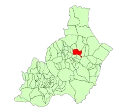 Расположение муниципалитета Кантория на карте провинции
