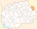 Расположение общины на карте Северной Македонии