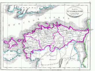 Эстляндская губерния на карте