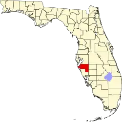 Округ Манати на карте штата.