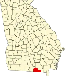 Округ Эколс на карте штата.