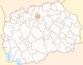Расположение общины на карте Северной Македонии