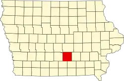 Округ Марион на карте штата.