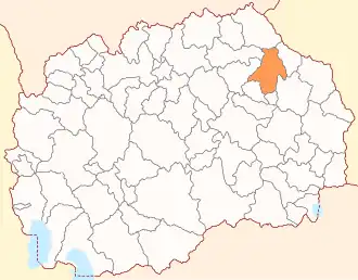 Расположение общины на карте Северной Македонии