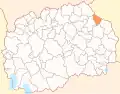 Расположение общины на карте Северной Македонии