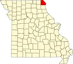 A state map highlighting Clark County in the northeastern corner of the state.