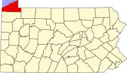 Эри на карте