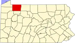 Уоррен на карте