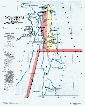 Сахалинская область на карте