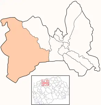 Расположение общины на карте Северной Македонии