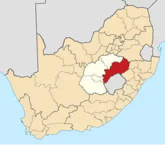 Тхабо Мофутсаньяне на карте