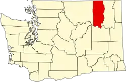 Округ Ферри на карте штата.