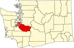 Округ Пирс на карте штата.