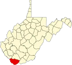 Мак-Дауэлл на карте